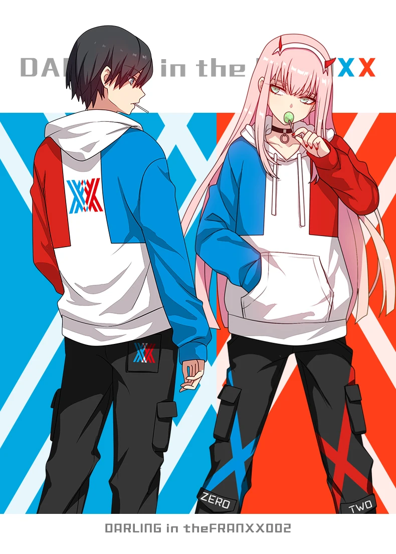 DARLING in the FRANXX Аниме Косплей толстовки fan art Толстое Зимнее модное пальто новогодний костюм для мальчика