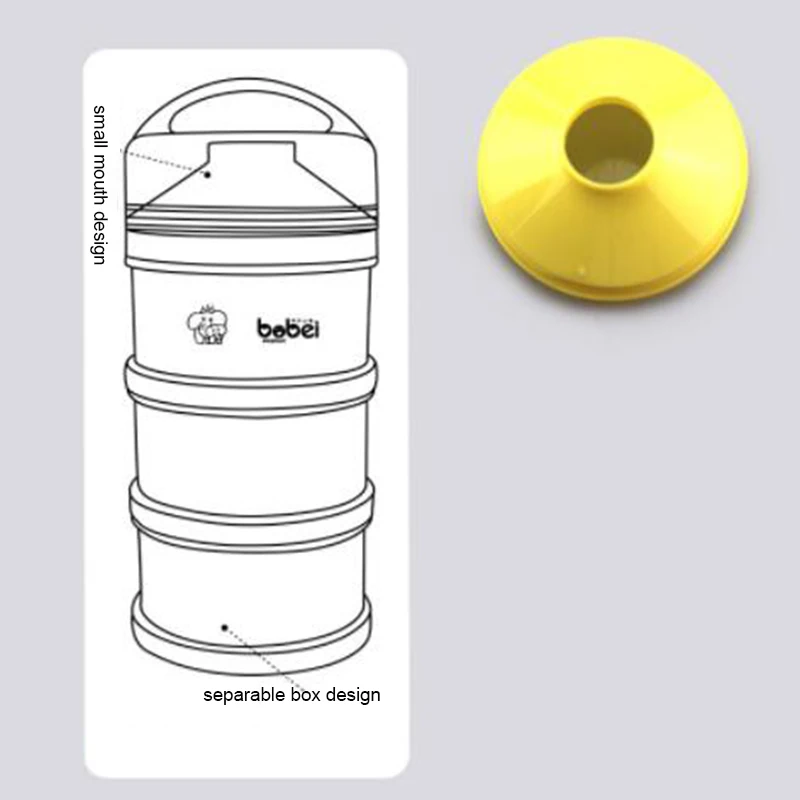3 слоя Стиль Многоцветный портативный детская молочная смесь ящик для хранения продуктов питания, комплект для новорожденных, для маленьких детей и детей кормления прибор