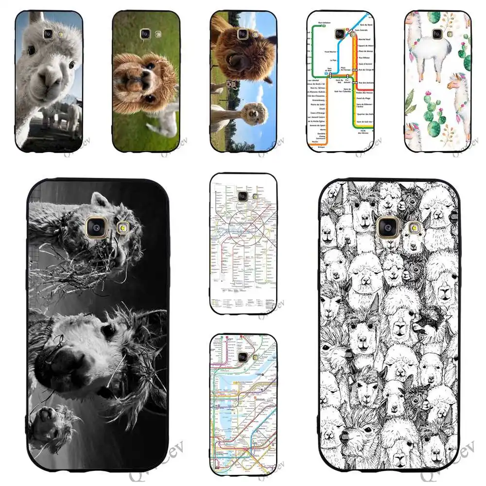 

Fashion Alpaca Moscow Madrid Phone Cover for Samsung S6 Case A5 Galaxy A3 A6 S7 Edge S8 S9 Plus Note 8 9 TPU