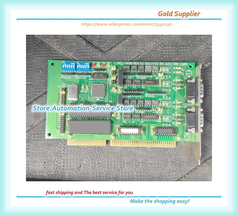 PCL-745B REV. A2 двухпортовый высокоскоростной RS422/485 Серийный кассета с карточками изоляции