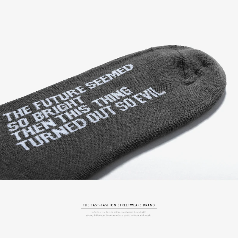 INFLATION 2018 männer frauen socken brief gedruckt socken hip hop streetwear ins casual Crew harajuku mode lange socken 921AI2018