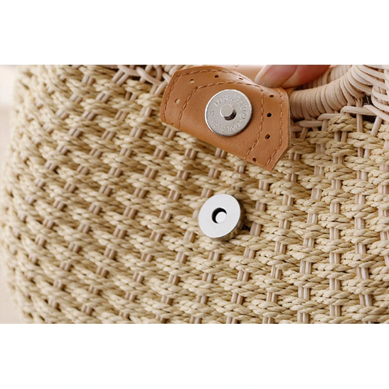Beach-Bag-Handmade-Round-Straw-Bag-Clutch-Women-Handbag-Woven-Knitted-Rivets-Small-Summer-Shell-Bag (4)