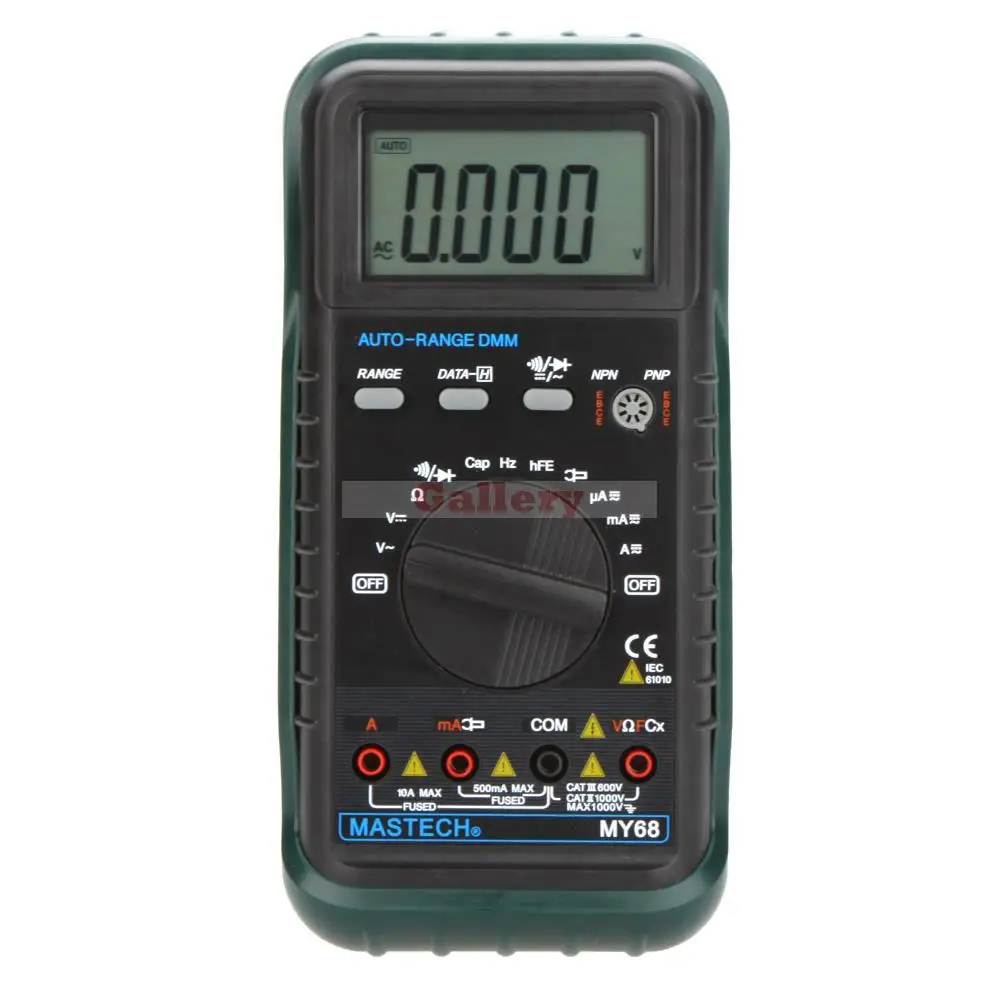 My68 Handheld Auto Range Digital Multimeter Dmm W Capacitance Frequency