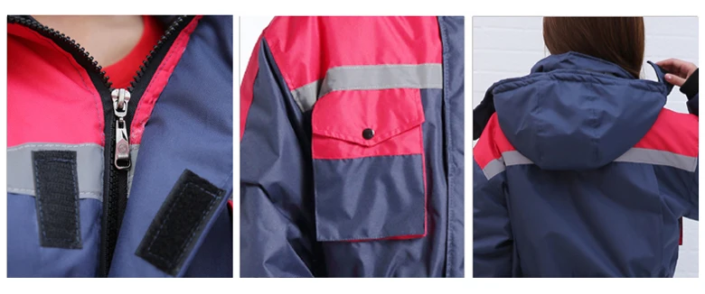 Winter work clothing thick warm cotton padded overalls antifreeze cold waterproof men women outdoors thermal protection uniforms (10)