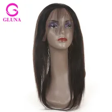 1PCS 8″-20″ 360 Frontal Bundle Brazilian Straight Hair Styles Gluna Hair 360 Lace Virgin Hair Brazilian Virgin Lace Frontal