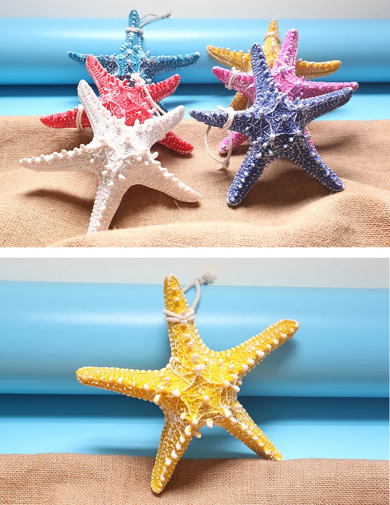 Resin Simulated Starfish Mediterranean Five Fingers Starfish Fish Tank Landscape Photography Projects (4)