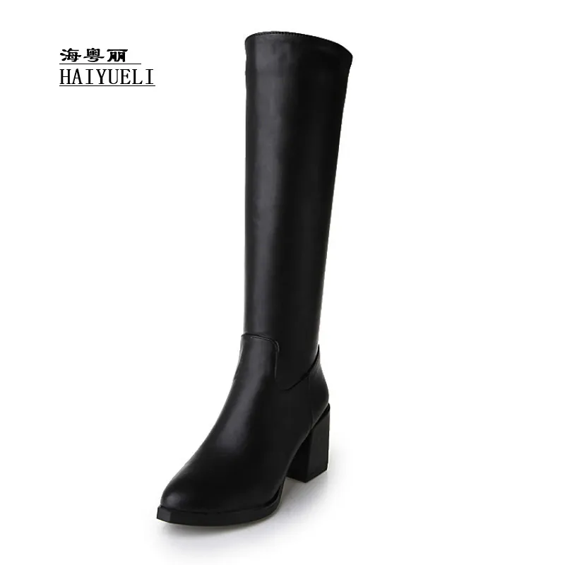 

Autumn winter boots Fashion sexy Thick heel women high-heeled shoes Knee-high boots