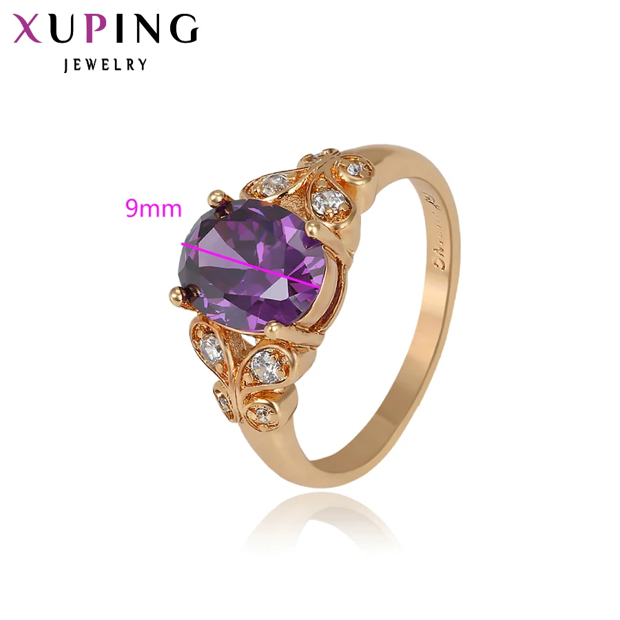 Xuping женское кольцо, высокое качество, брендовый дизайн, женские свадебные кольца с белым \ фиолетовым, Рождественский подарок S30, 4 \ S20, 2-11709