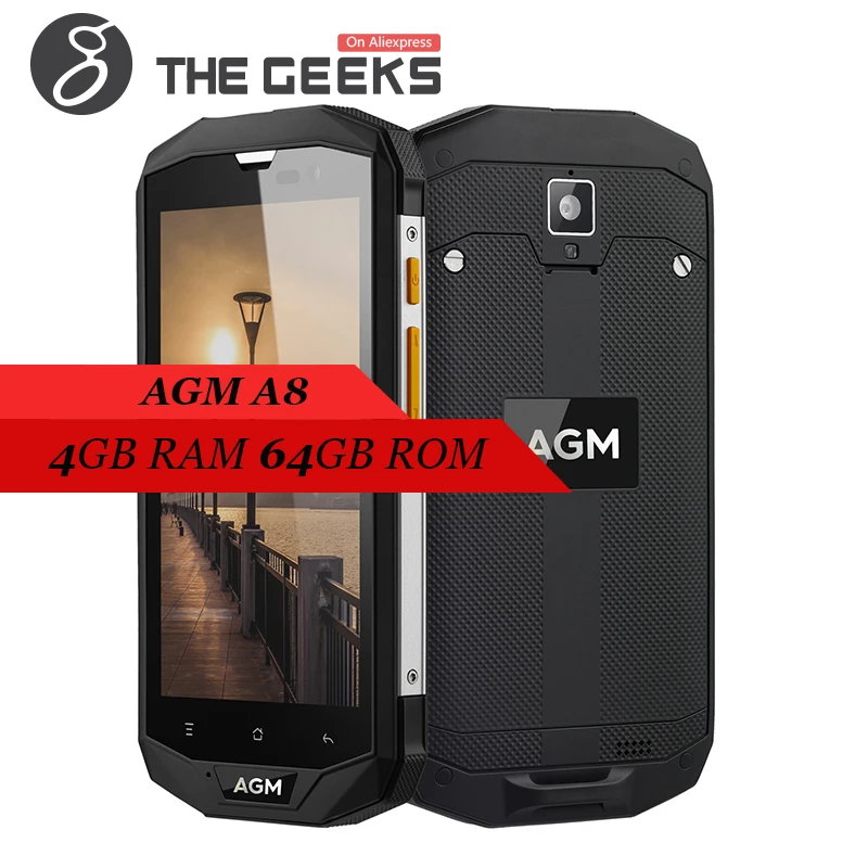 Оригинал AGM A8 Android 7 0 вызовов телефон с водонепроницаемым корпусом ip68 3/4G B + 32/6 4G
