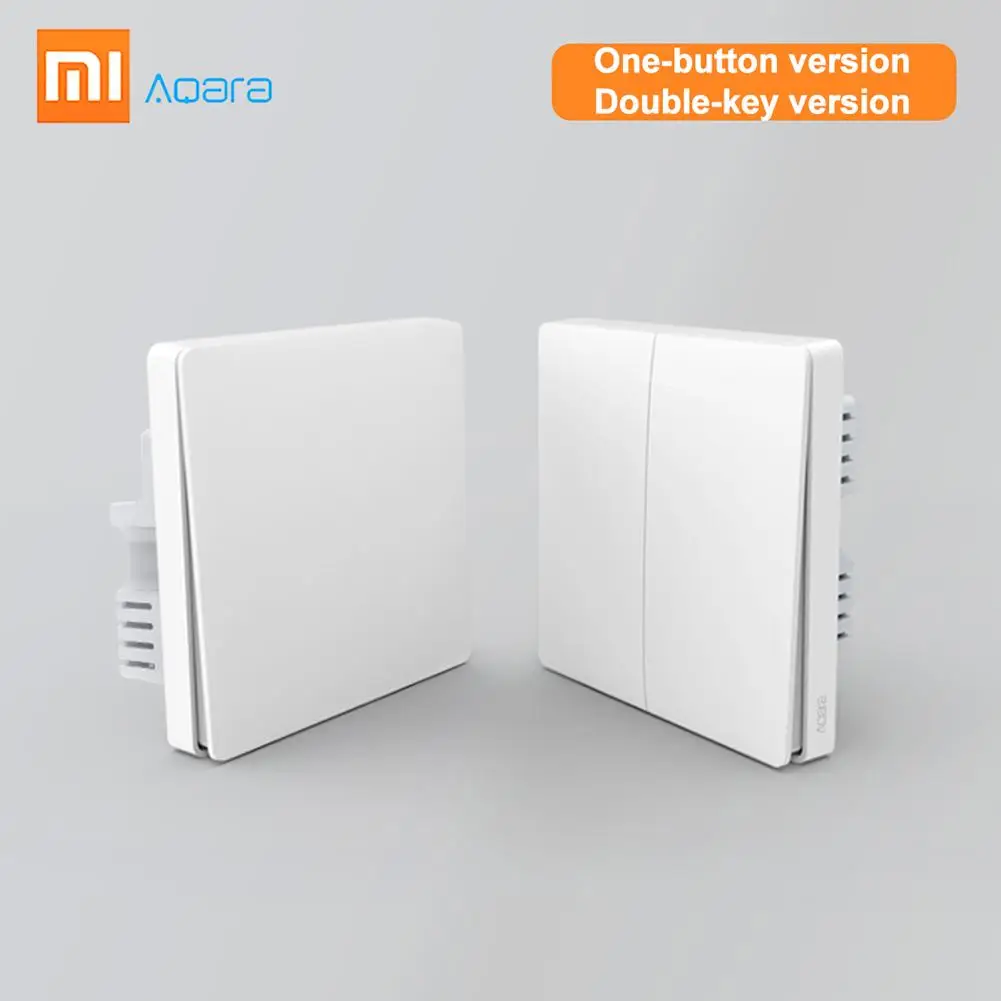 

HOT POP Aqara QBKG03LM ZigBee Smart Light Control Single Firewire Wall Switch