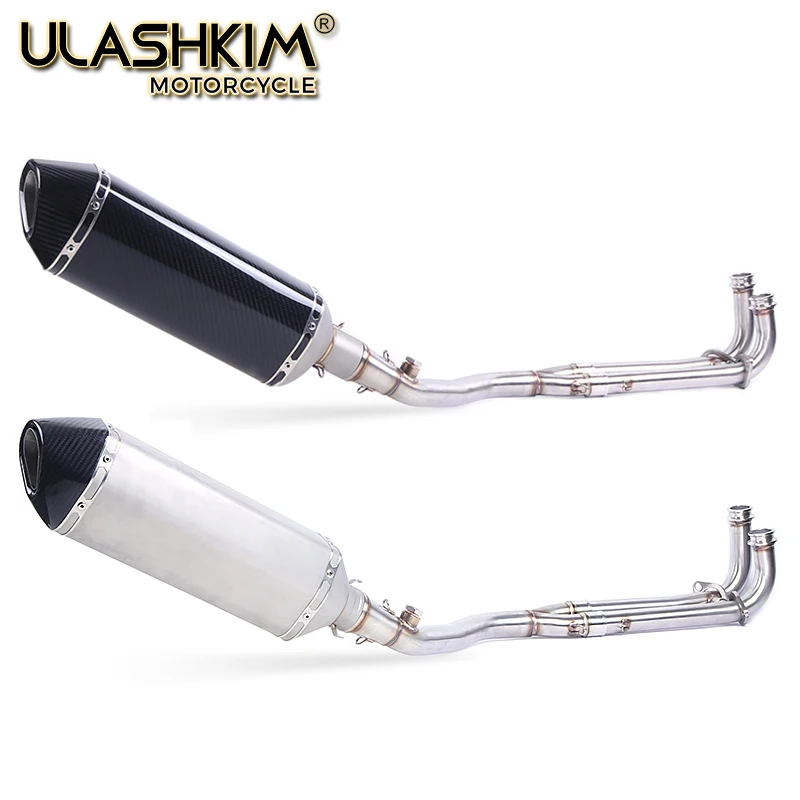

MOTORCYCLE EXHAUST Muffler and Contact middle pipe Full System Slip On FOR YAMAHA TMAX 500 530 YP500 tmax530 tmax500 2008-2017