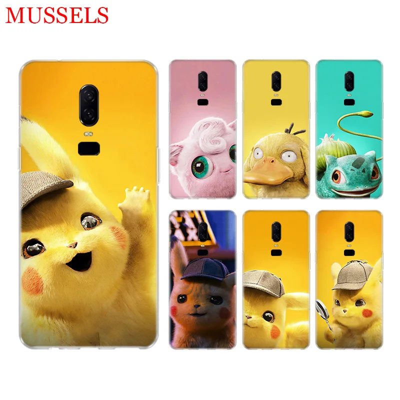 Pikachue Movie Durable Phone Back Case for font b OnePlus b font font b 7 b