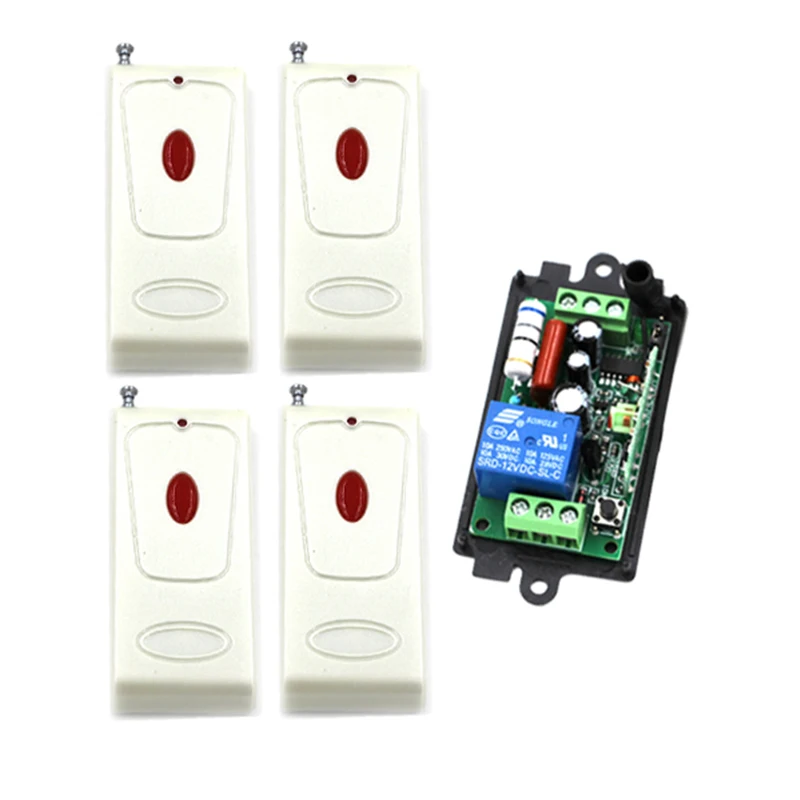 Home Automation Wireless RF Remote Control Light Switch 4 x Remote Controller + 1 x Wireless
