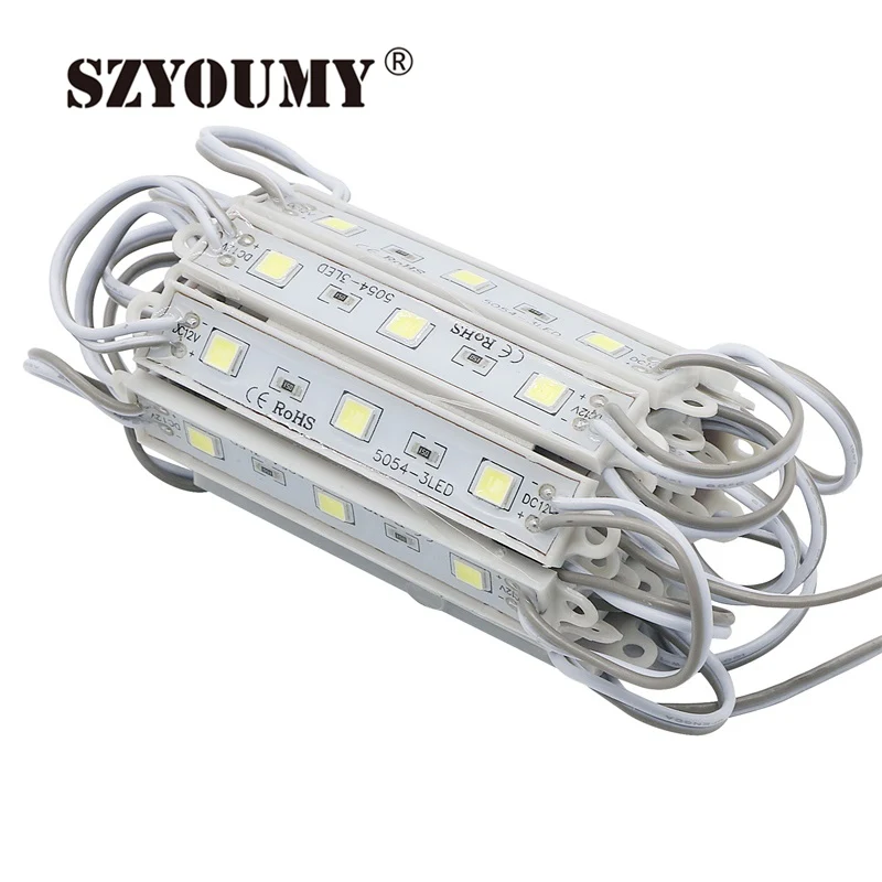 

SZYOUMY 2000PCS Wholesale Led Module 5054 SMD 3 LED Modules For Signage DC 12V Input Cool white 10000K Waterproof