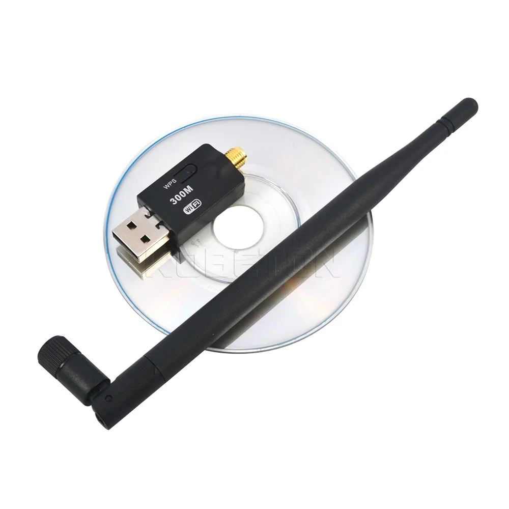 KEBETEME Высокоскоростной 300 Мбит/с мини беспроводной USB WiFi адаптер lan Карта с внешней