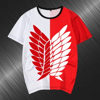 

High-Q Unisex Anime Cos Attack on Titan T-Shirt Jiyuu no Tsubasa Survey Corps Recon Corps Cotton Casual T-Shirt Tee T Shirt Top