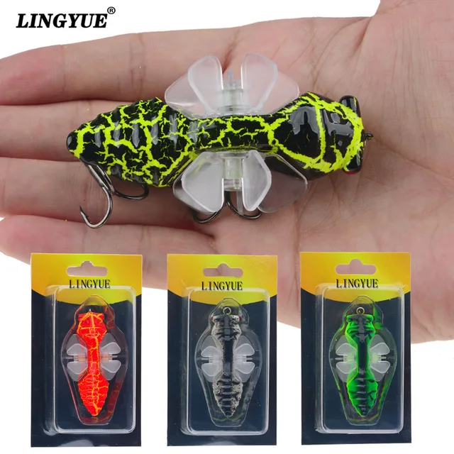 US $4.09 Topwater Fishing Lure Popper Trolling Wobbler Crankbait Whopper Plopper Buzz Bait Artificial Hard L