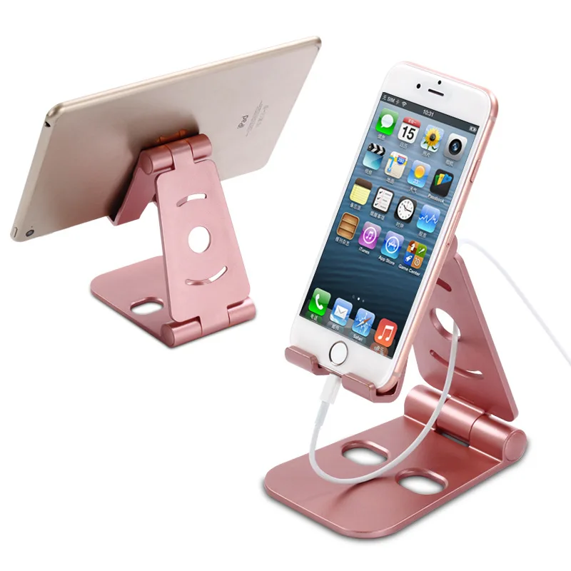 

Suef Aluminum Metal Phone Holder Desktop Universal Non-slip Mobile Bracket Stand Holder Desktop Cell Phone Stand for iphone