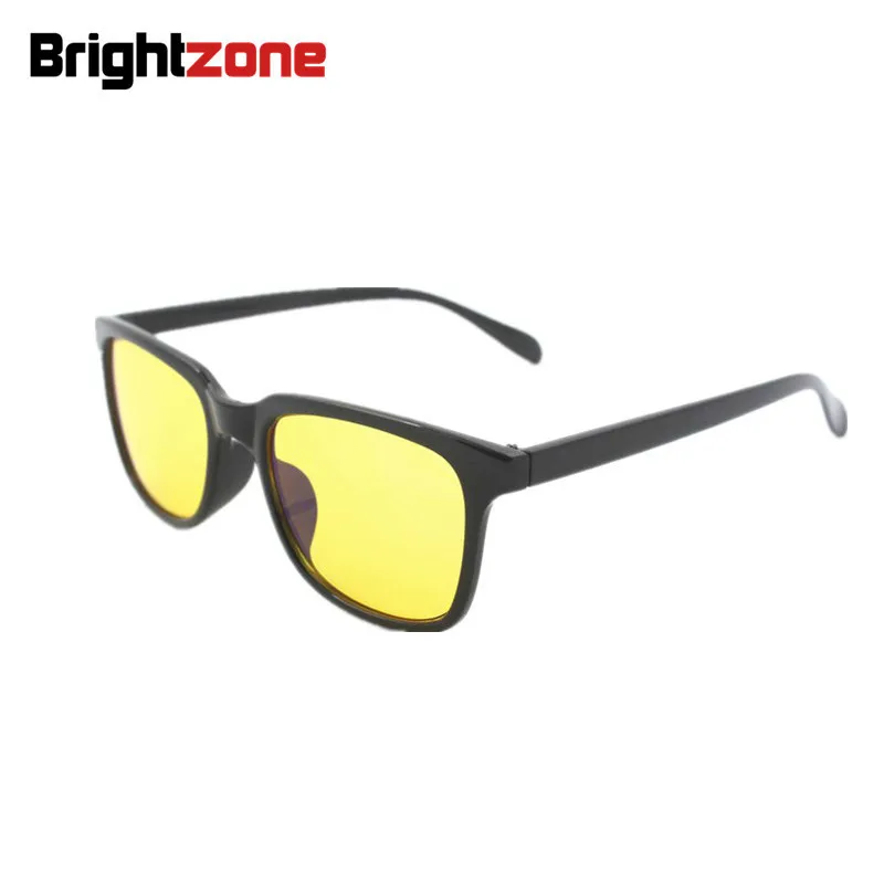 Brightzone Классический Прямоугольник черная рамка желтые тонированные линзы анти-голубой солнцезащитные очки рекомендуем для овальной и круглое лицо Форма Óculos
