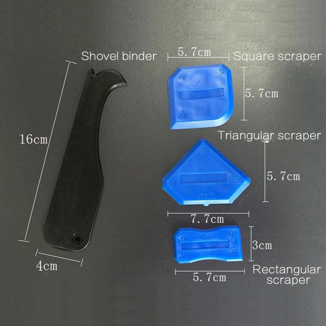 4pcs Silicone Sealant Spreader Spatula Scraper Cement Caulk Removal Tool Silicone Grout Remover Scraper