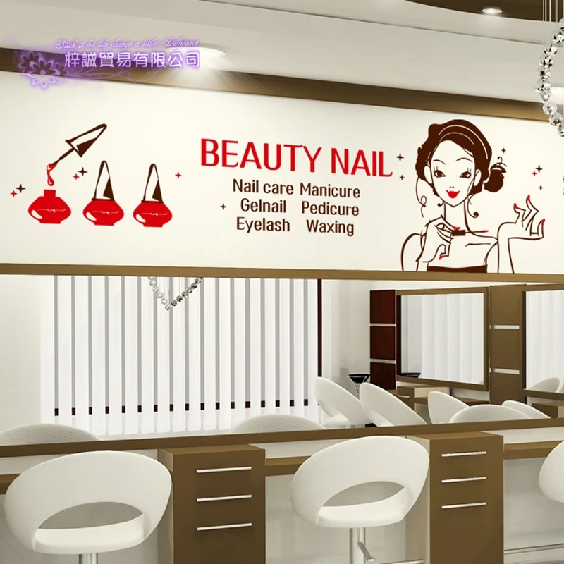 dctal nail art salon shop store business wall art stickers decal diy