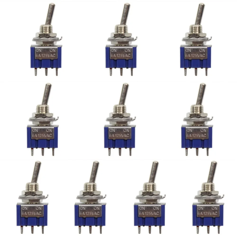 Evemodel 10pcs Miniature Toggle Switches Layout Onon Spdt Sw04 Model