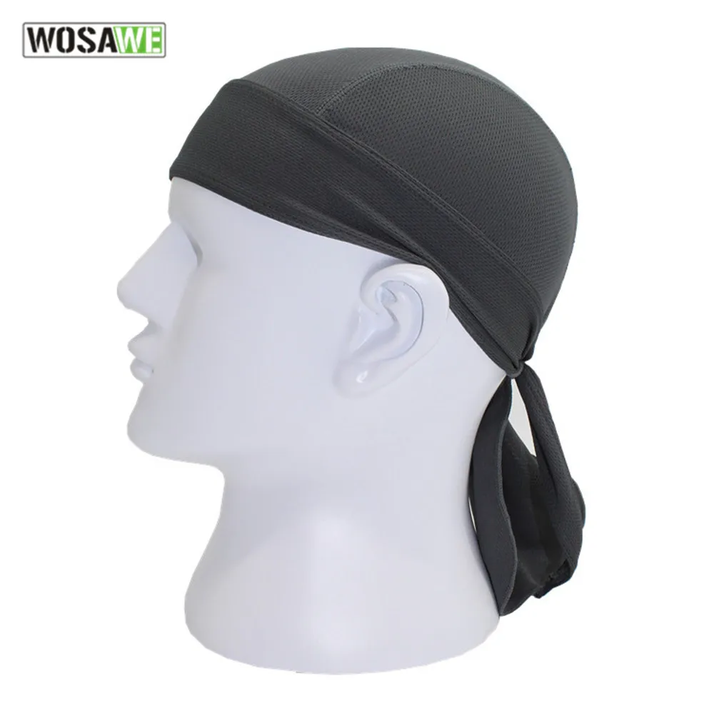 

WOSAWE solid hip-hop rock men couple motorcycle cap breathable head cover hat UV protection Headscarf motocross Helmet Liner