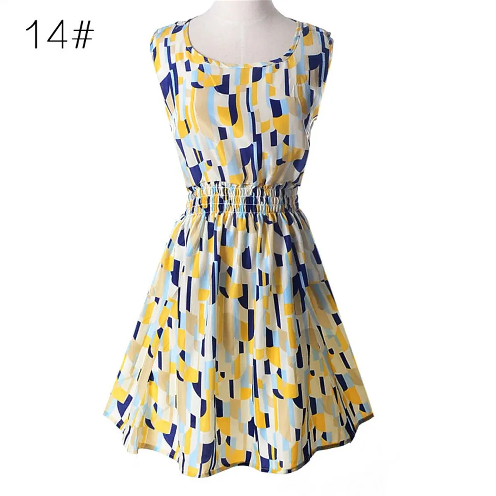 Fashion Tunic Women Dress 2016 Plus Size XXL O-neck WOMEN DRESS Summer Style Floral Print Casual Dresses Women Vestidos Woman (40)