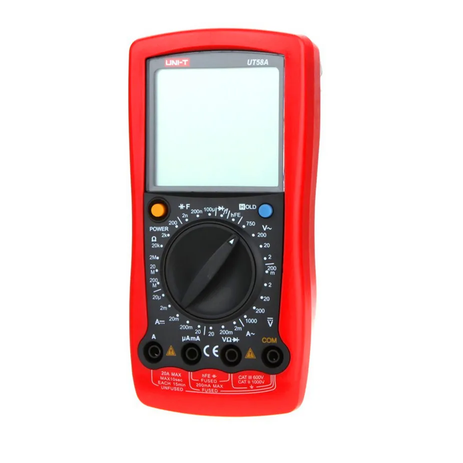 

UNI-T LCD Digital Multimeter Volt Amp Ohm Temp Capacitance Tester UT58A