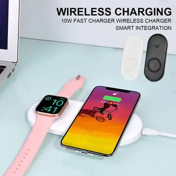 

2 In 1 Wireless Charger Fast Charging Stand For Apple iPhone iWatch With QI Standard Quick Charging Dock Wireless Phone Charger