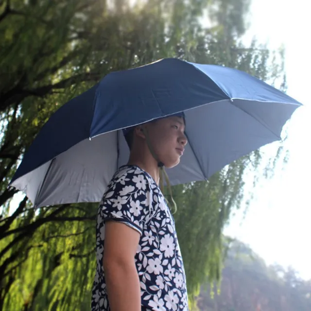 Buy NEW STYLE!! Men Foldable Umbrella Hat Hiking Beach
