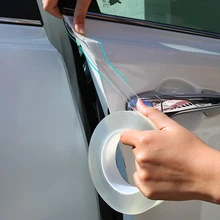 Car Sticker Protector Strip Transparent Film Body Nano Velcro Car Door Edge Side Guard Anti Collision Scuff Auto Door Protection