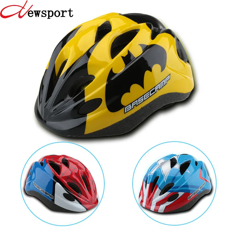 New Kid Bicycle Helmets Hero Style Safety Bike Helmet Night Light Ultralight Breathable Children