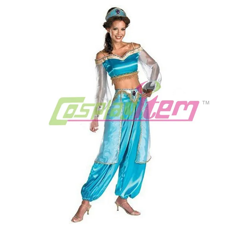 Custom Made Princess Jasmine Costume Aladdin Jasmine Deluxe Costume Dress Halloween Costume Christmas Costume Princess Jasmine Costume Jasmine Costumehalloween Costume Aliexpress