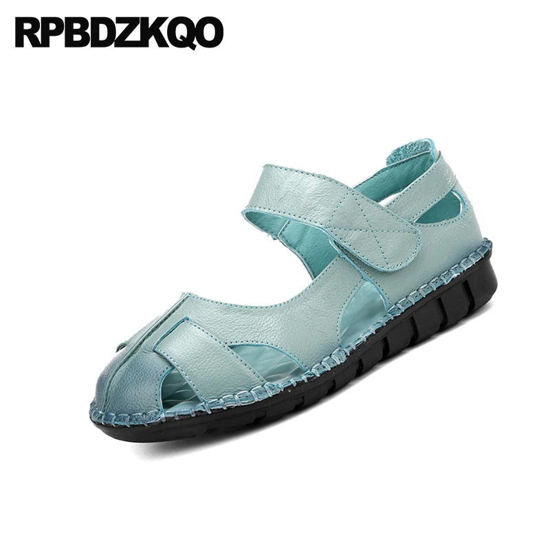 Large Chine Designer Appartements bleu gris Cheville La Âgées Chinois Noir Fit Rond Évider Bout Bleu Bride À Dames Chaussures Grande rouge jaune Femmes Personnes Taille Respirant YtqAXwZnxn