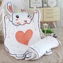 Buy Cartoon One-piece Cotton Children Infants mats Children's room play mats bunny style baby sleep appease doll birthday/Xmas gifts Free Shipping