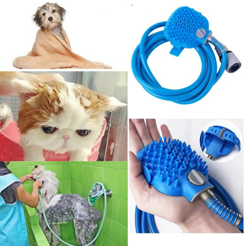 Pet Bath Tool Indoor Outdoor Adjustable Hand Sprayer Dog Bath Hose
