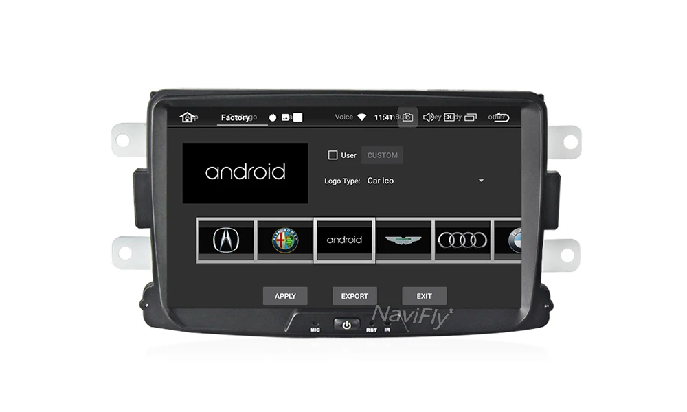 Cheap NaviFly 4GB+32GB 8"HD Android8.0 Eight core car radio player gps navigation for Lada Xray 2/Dacia/Duster/Logan/Sandero 15