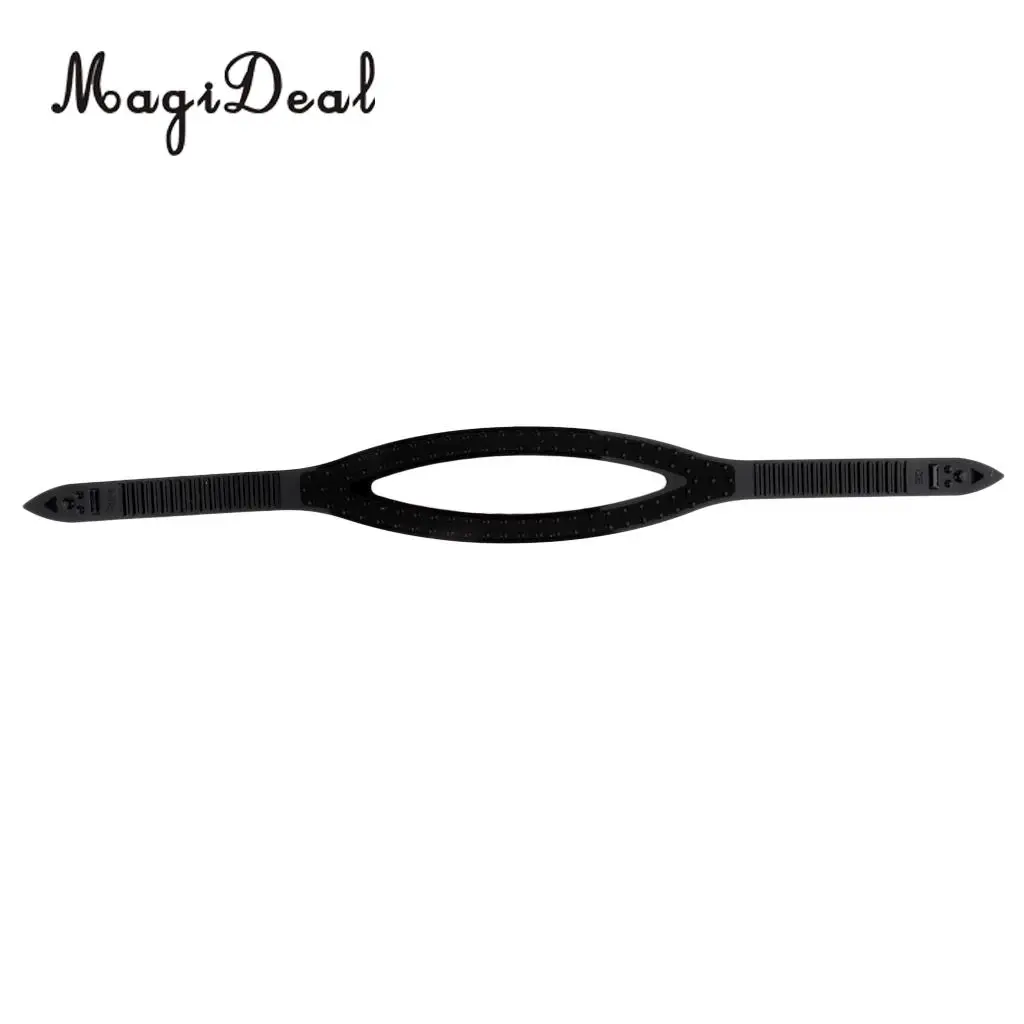 MagiDeal Universal Silicone Mask Strap Scuba Dive Snorkeling Mask Replacement Strap for Diving Spearfishing Water Sport Black