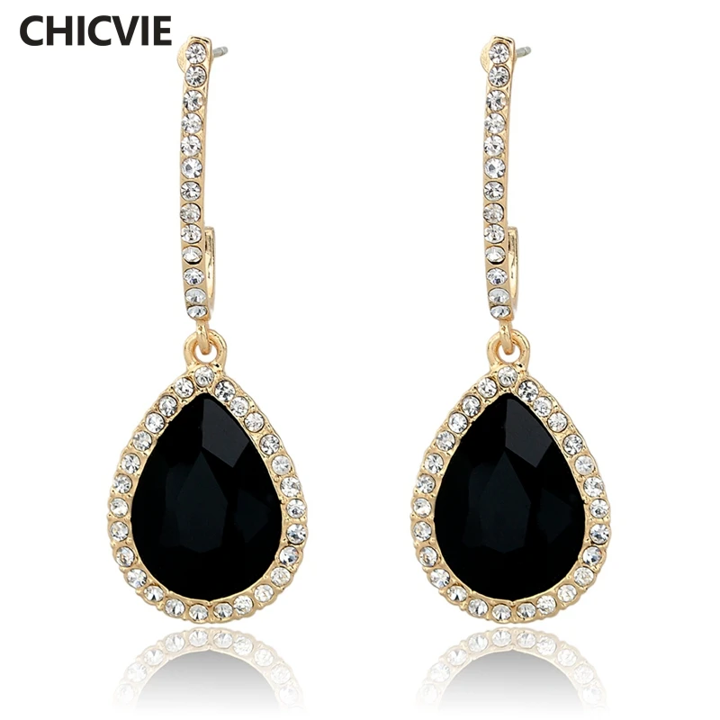 

CHICVIE Statement Earrings Fashion Jewelry Famous Brand Crystal Earrings For Women Girls Love Party Wedding Earring SER140179