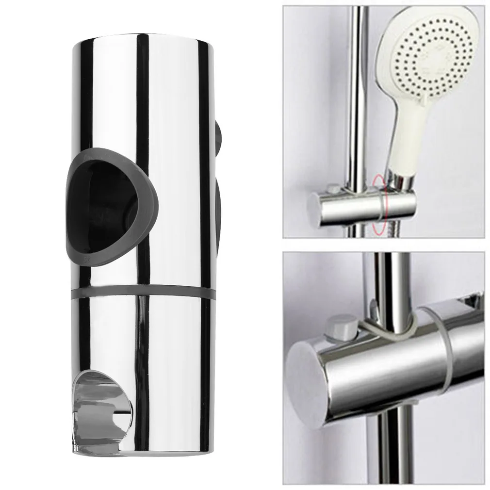 

25mm ABS Chrome Replacement Shower Head Rail Slider Holder Adjustable Riser Bracket Rack Slide Bar Bathroom Faucet Accessories