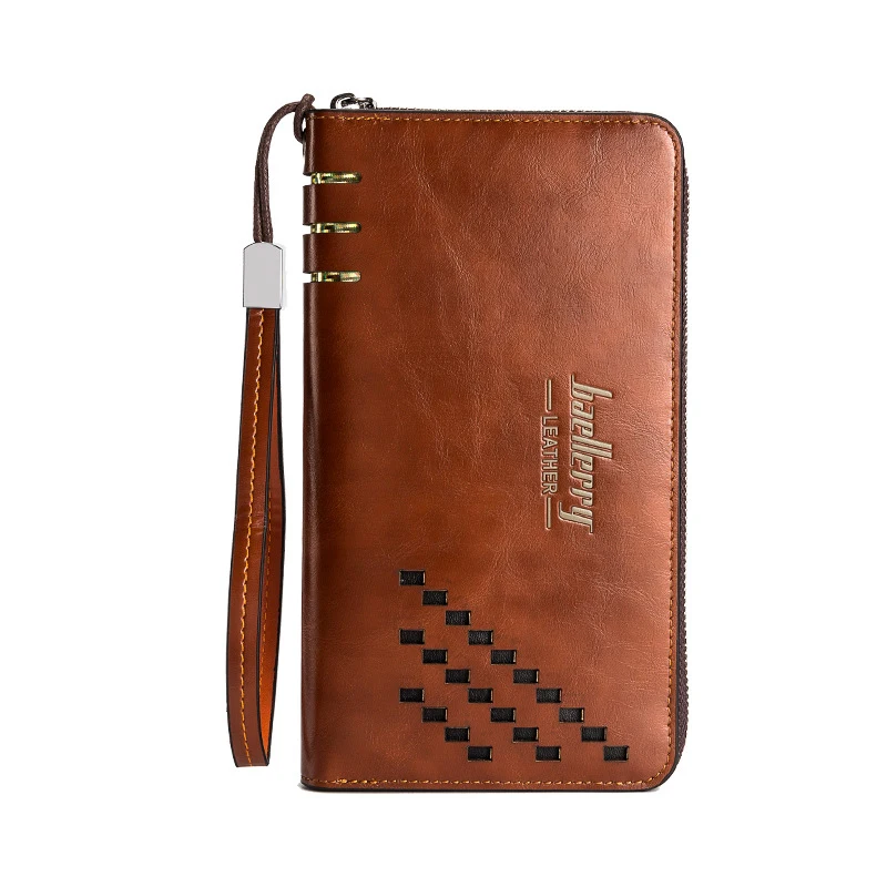 Baellerry 2020 Luxury Leather Men's Wallet Long High Quality Purse Male Coin Pocket Card Holder Large Capacity Money Bag for Men