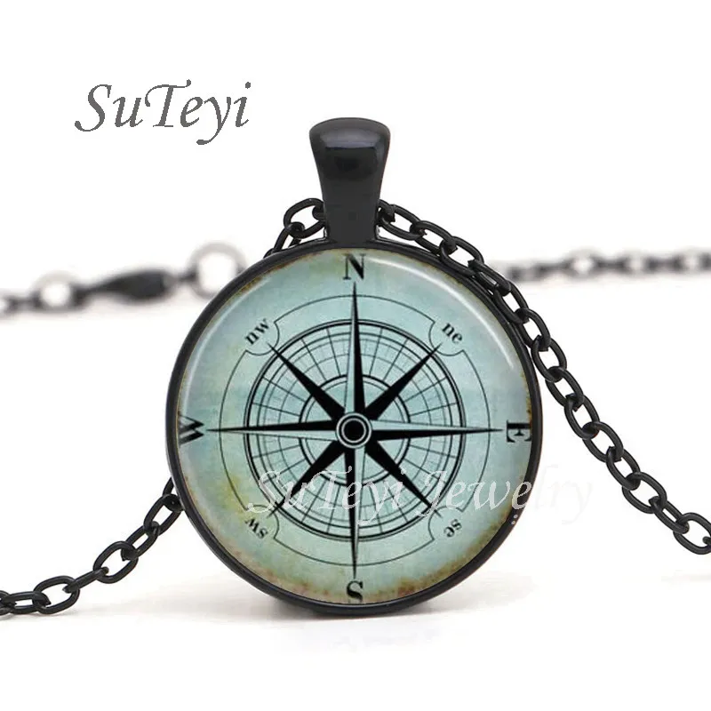 Steampunk Compass Pendant Necklace