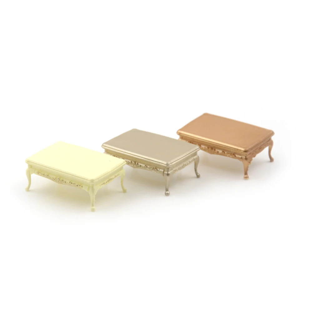 Dollhouse Miniature FurnitureTea Table End Table Living Room Decor Pretend Play House Toys for Kids Children Random