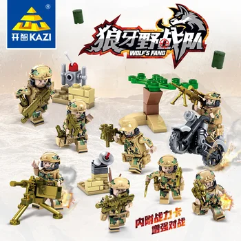 

Special Forces World War 2 Military 8pcs SWAT Army Weapon Soldier Gun Camouflage Building Blocks Figures Toys Boys Gift Children