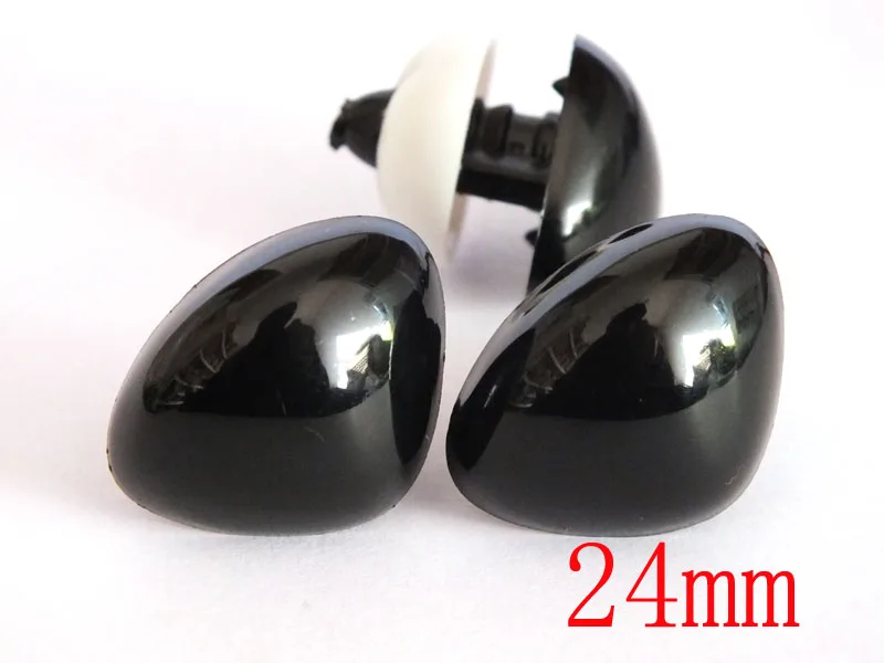 Free Shipping!! 20pcs 24mm Black Triangle Safety Noses, Cute Doll Nose ,Plastic nose 24mm 26mm black noses safety pass en71 safety animal plastic noses for teddy bear doll making supply diy accessories for doll