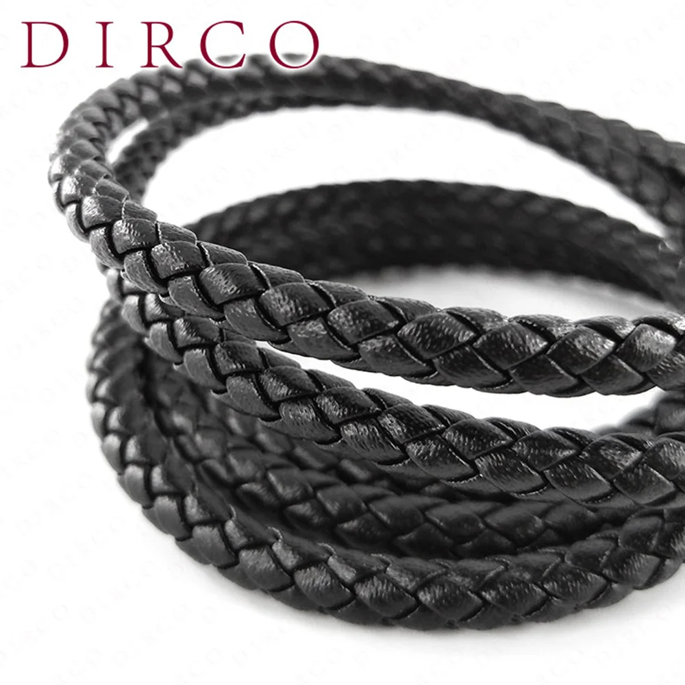 Плетеные шнуры из натуральной кожи 5 мм 1 м|leather cords|round leather cordsjewelry accessories |