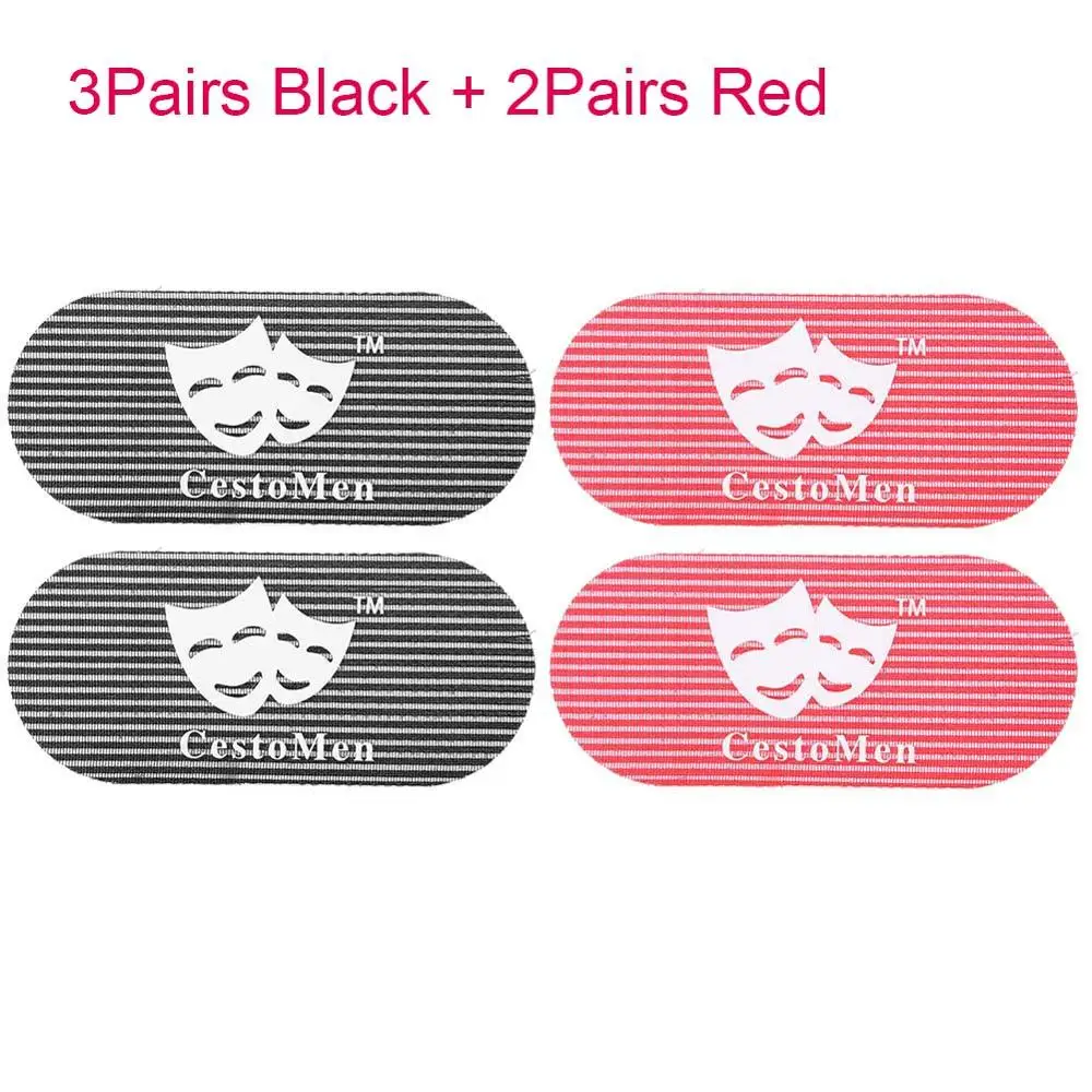 Retro Carving Magic Hair Tattoo Sticker Pad Hairdressing Hair Gripper Styling Fringe Sticker Oil Head Oil Head Tattoo Supplies - Цвет: 3pair Black 2par Red