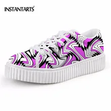 INSTANTARTS/ г. летняя повседневная женская обувь на плоской платформе с разноцветным геометрическим узором стильная дышащая обувь на плоской подошве