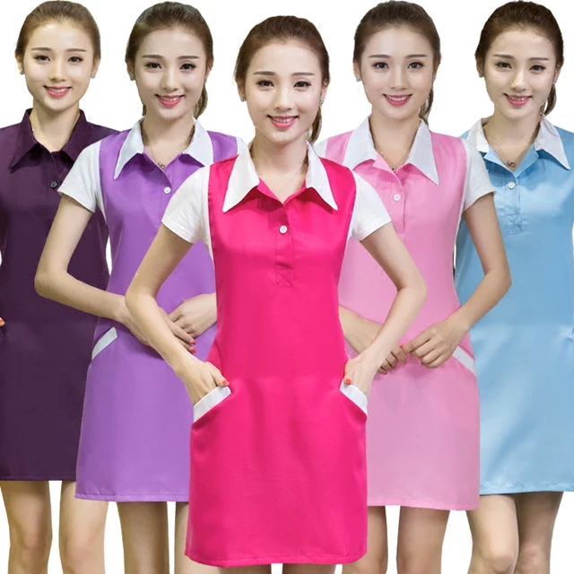 High Quality New Design Elegant Turn Down Collar Overall Cute High Quality New Design Elegant Turn Down Collar Overall Cute Restaurant Nail Salon Beautician A
